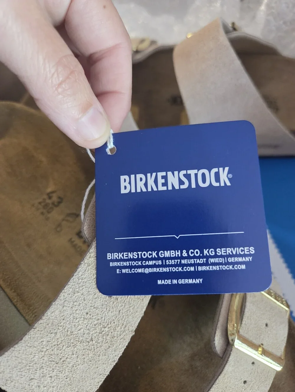 Birkenstock Men's Size 10  Arizona Sandals in Tan New W Tags